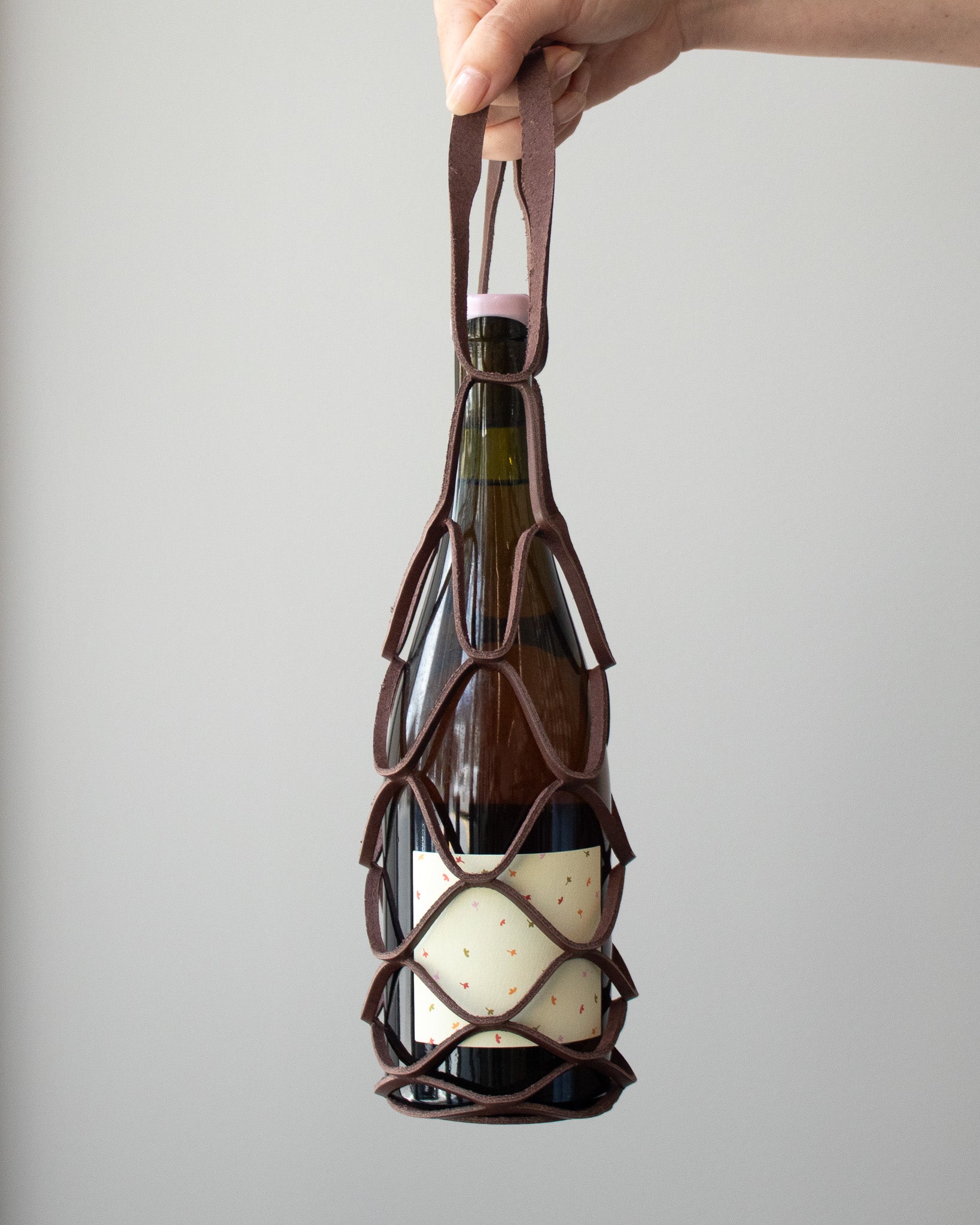 Botello Leather Wine Bag